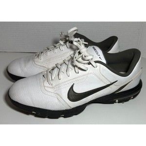 Nike Air Golf Shoes Men`s Size 10.5 Rival Tac White & Black Performance Air Max